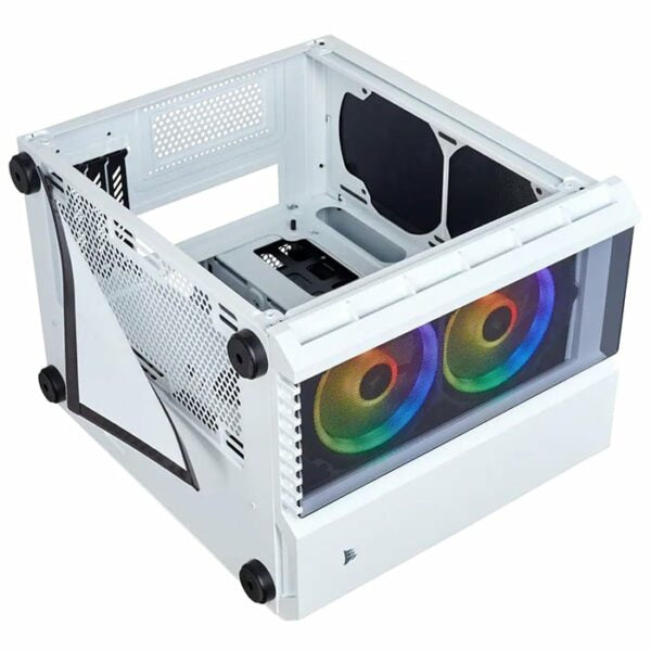 Corsair Crystal Series 280X RGB Tempered Glass Micro ATX Case, White