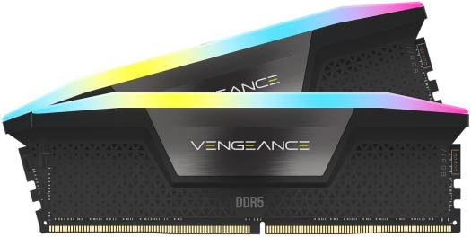Corsair VENGEANCE RGB 48GB (2x24GB) DDR5‑7200 CL36 Desktop Memory Kit – Black – Intel XMP 3.0 – CMH48GX5M2B7200C36