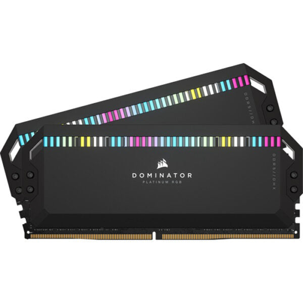 CORSAIR DOMINATOR PLATINUM RGB 32GB (2x16GB) DDR5 DRAM 6000MHz C36 Memory Kit — Black