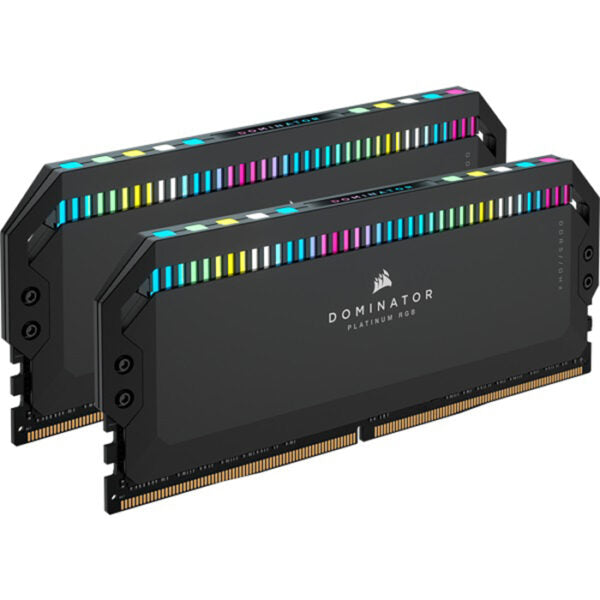 CORSAIR DOMINATOR PLATINUM RGB 64GB (2x32GB) DDR5 DRAM 5600MHz C40 Memory Kit — Black