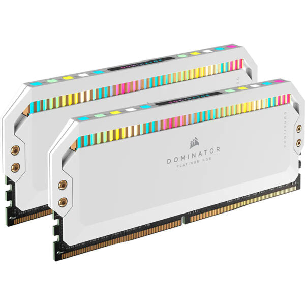 CORSAIR DOMINATOR PLATINUM RGB 64GB (2x32GB) DDR5 DRAM 5600MHz C40 Memory Kit — White