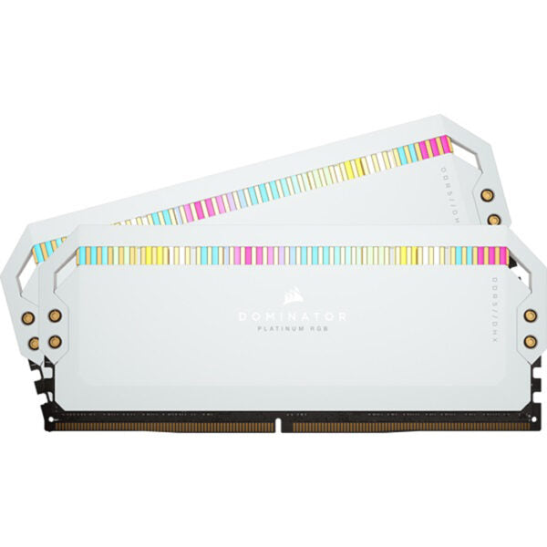 CORSAIR DOMINATOR PLATINUM RGB 64GB (2x32GB) DDR5 DRAM 5600MHz C40 Memory Kit — White