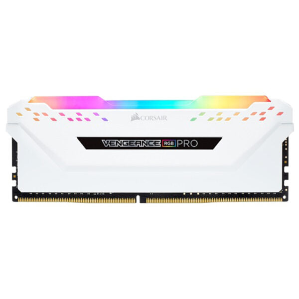 CORSAIR VENGEANCE RGB PRO 32GB (2 x 16GB) DDR4 DRAM 3200MHz C16 Memory Kit — White