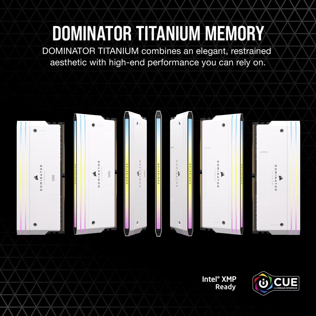 CORSAIR DOMINATOR TITANIUM RGB 64GB (2x32GB) DDR5-6400 CL32 White Memory Kit