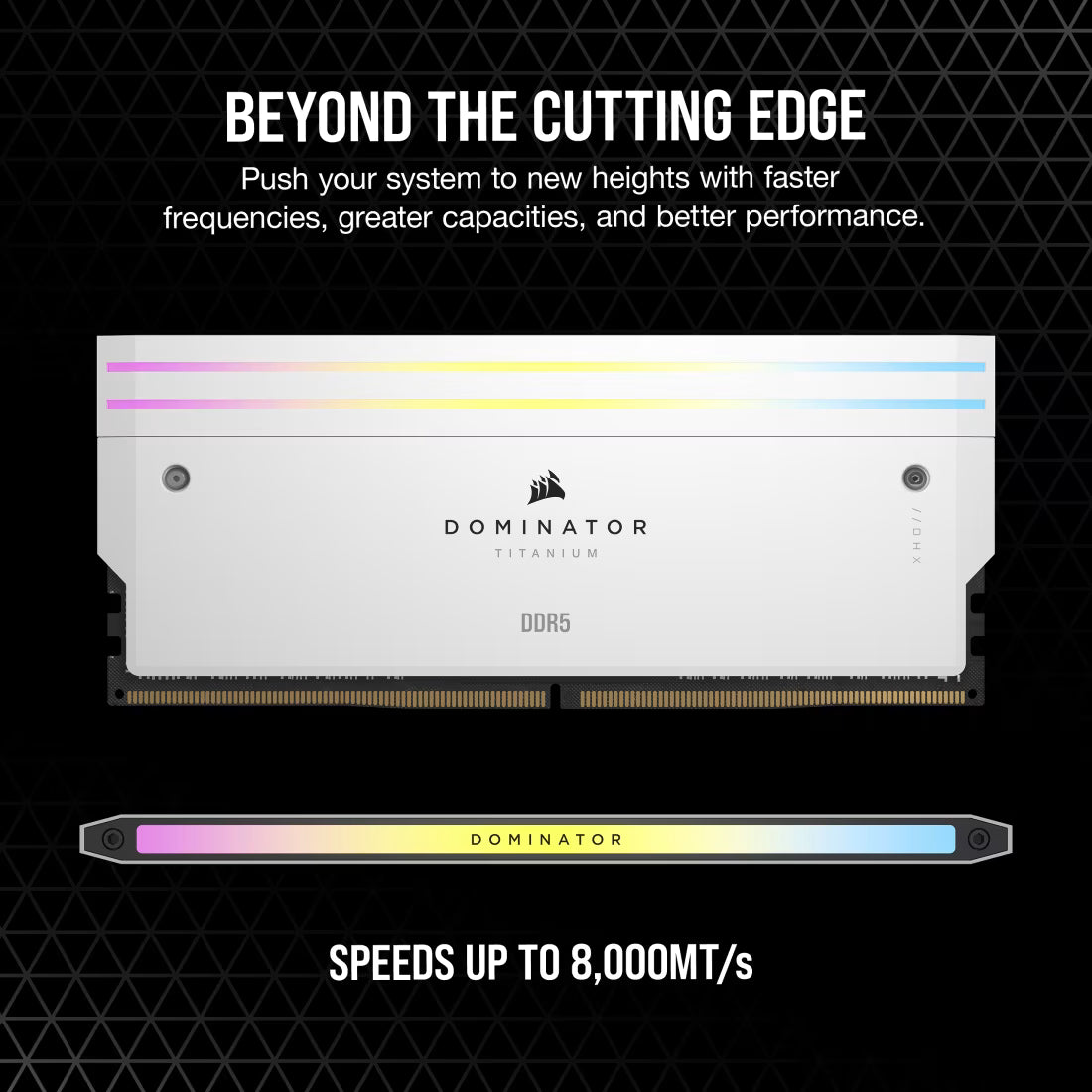 CORSAIR DOMINATOR TITANIUM RGB 64GB (2x32GB) DDR5-6400 CL32 White Memory Kit