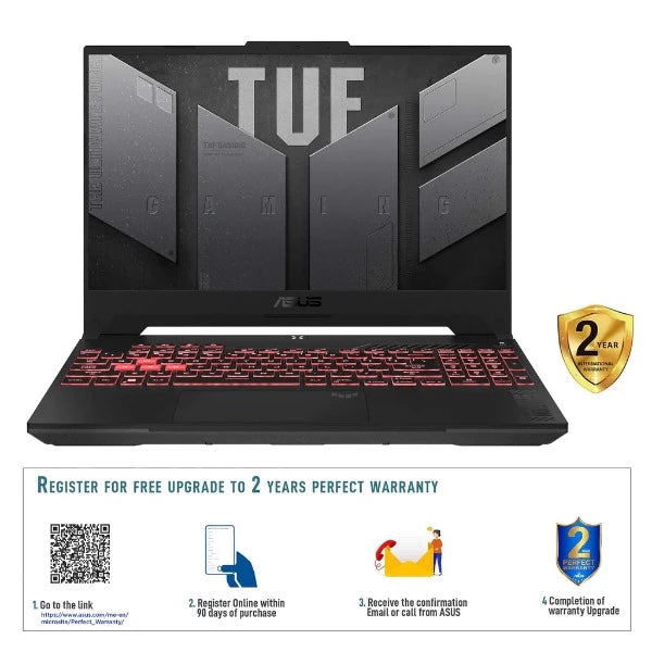 ASUS TUF GAMING A15 FA507XI-LP018W | AMD Ryzen9 7940HS, 16GB RAM, 1TB SSD, 8GB NVIDIA RTX 4070, 15.6"FHD 144Hz, Win11 Home, Eng-Arab K/B, Gray