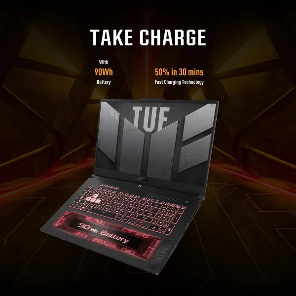 ASUS TUF GAMING A15 FA507XI-LP018W | AMD Ryzen9 7940HS, 16GB RAM, 1TB SSD, 8GB NVIDIA RTX 4070, 15.6"FHD 144Hz, Win11 Home, Eng-Arab K/B, Gray