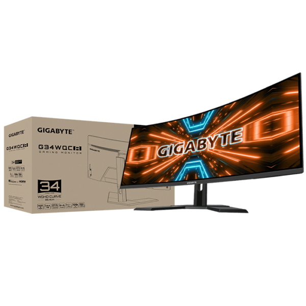 Gigabyte Aorus G34WQC A WQHD 144hz 1ms Gaming Monitor , Black