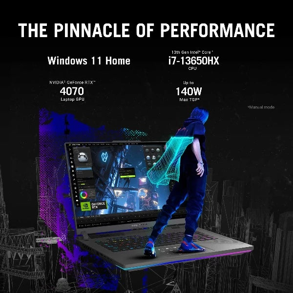Asus ROG strix G16, Intel Core i7, 16GB RAM, 16-inch, Windows 11 Home, G614JI-N4091W - Eclipse Gray