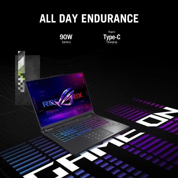 ASUS ROG STRIX G16 G614JV-N4071W | Core i7 13650HX, 16GB RAM, 1TB SSD, 16" WQXGA(2560x1600) 240Hz, 8GB NVIDIA RTX 4060, Win11 Home, Eng-Arb K/B, Gray