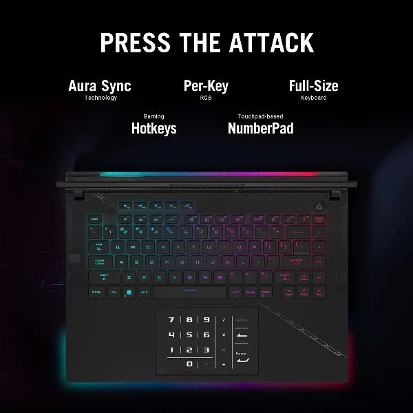 ASUS ROG STRIX SCAR 16 G634JZ-NM063W | Core i9 13980HX, 32GB RAM, 2TB SSD, 16" WQXGA(2560x1600) 240Hz, 12GB NVIDIA RTX 4080, Win11 Home, Eng-Arb K/B, Black +Backpack