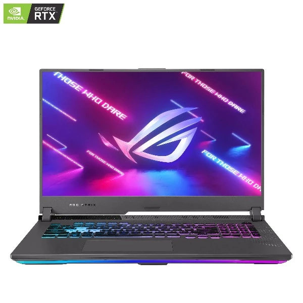 ASUS ROG STRIX G713RC-HX040W | AMD Ryzen R7 6800HS 3.20Ghz, 16GB RAM, 1TB SSD, 4GB NVIDIA GeForce RTX 3050, 17.3" FHD 144Hz Display, Wireless, Bluetooth, Windows 11 Home, Eng-Arabic Keyboard, Grey Color, 2 Years ASUS Warranty.