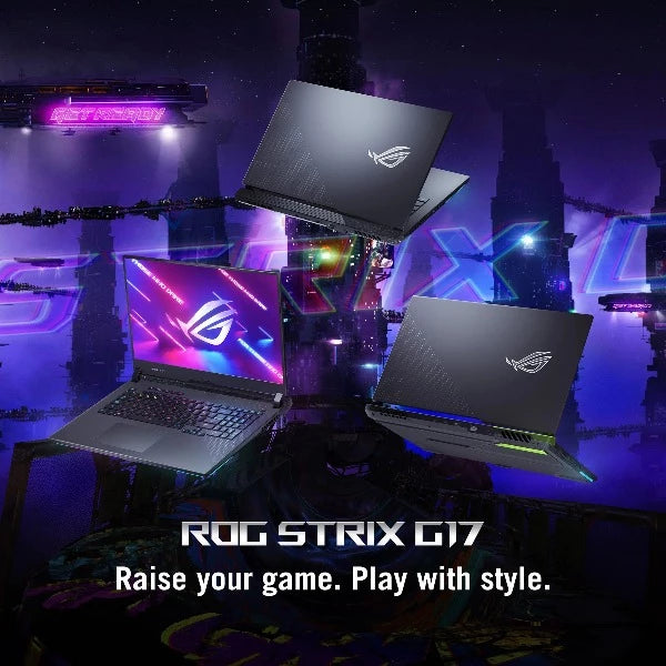 ASUS ROG STRIX G713RC-HX040W | AMD Ryzen R7 6800HS 3.20Ghz, 16GB RAM, 1TB SSD, 4GB NVIDIA GeForce RTX 3050, 17.3" FHD 144Hz Display, Wireless, Bluetooth, Windows 11 Home, Eng-Arabic Keyboard, Grey Color, 2 Years ASUS Warranty.