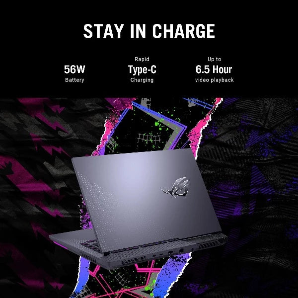 ASUS ROG STRIX G713RC-HX040W | AMD Ryzen R7 6800HS 3.20Ghz, 16GB RAM, 1TB SSD, 4GB NVIDIA GeForce RTX 3050, 17.3" FHD 144Hz Display, Wireless, Bluetooth, Windows 11 Home, Eng-Arabic Keyboard, Grey Color, 2 Years ASUS Warranty.
