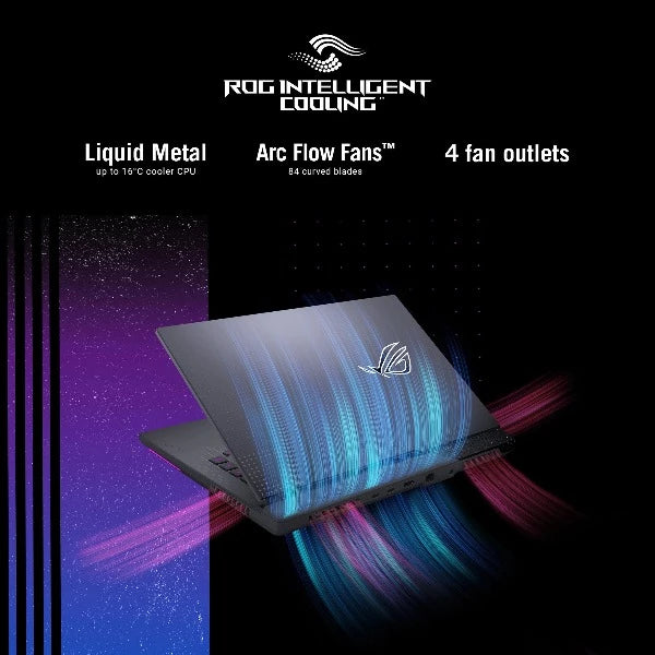 ASUS ROG STRIX G713RC-HX040W | AMD Ryzen R7 6800HS 3.20Ghz, 16GB RAM, 1TB SSD, 4GB NVIDIA GeForce RTX 3050, 17.3" FHD 144Hz Display, Wireless, Bluetooth, Windows 11 Home, Eng-Arabic Keyboard, Grey Color, 2 Years ASUS Warranty.