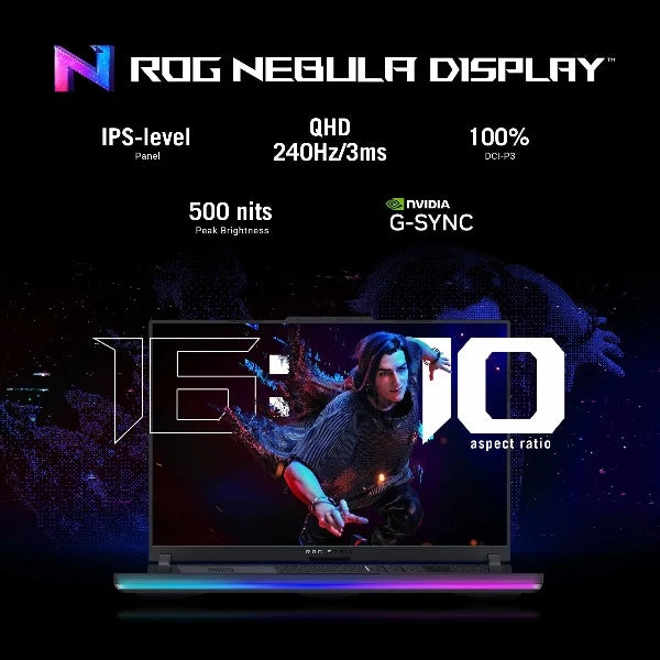ASUS ROG STRIX SCAR 18 G834JY-N6064W | Core i9 13980HX, 32GB RAM, 2TB SSD, 18" WQXGA(2560x1600) 240Hz, 16GB NVIDIA RTX 4090, Win11 Home, Eng-Arb K/B, Black +Backpack