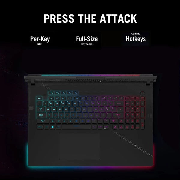 ASUS ROG STRIX SCAR 18 G834JY-N6064W | Core i9 13980HX, 32GB RAM, 2TB SSD, 18" WQXGA(2560x1600) 240Hz, 16GB NVIDIA RTX 4090, Win11 Home, Eng-Arb K/B, Black +Backpack