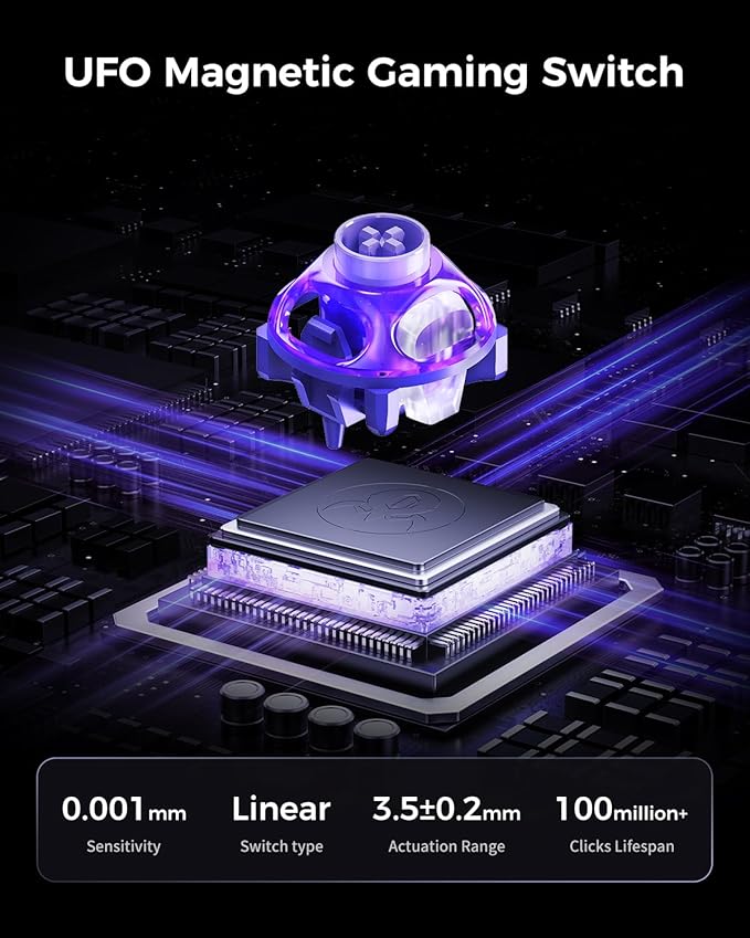 GravaStar Mercury V60 Pro 60% Hall Effect Magnetic Switch Gaming Keyboard - GunMetal