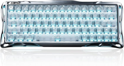 GravaStar Mercury V60 Pro 60% Hall Effect Magnetic Switch Gaming Keyboard - Chrome Silver