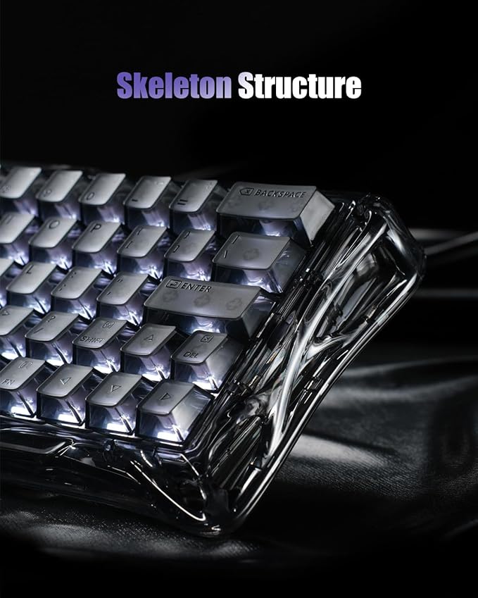 GravaStar Mercury V60 60% Hall Effect Magnetic Switch Gaming Keyboard - Onyx Crystal