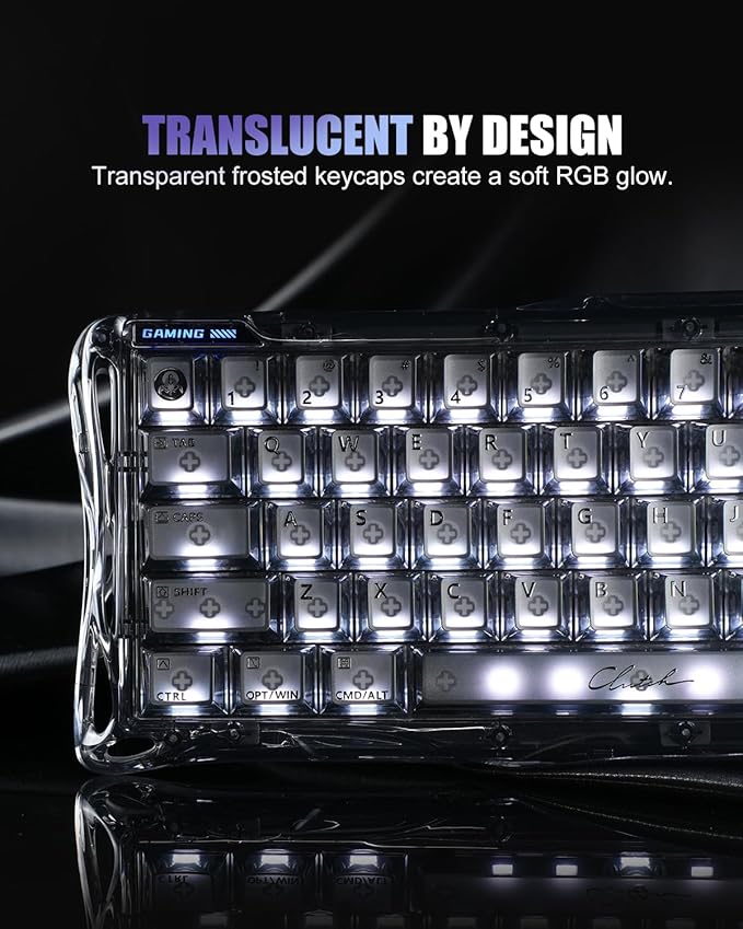 GravaStar Mercury V60 60% Hall Effect Magnetic Switch Gaming Keyboard - Onyx Crystal