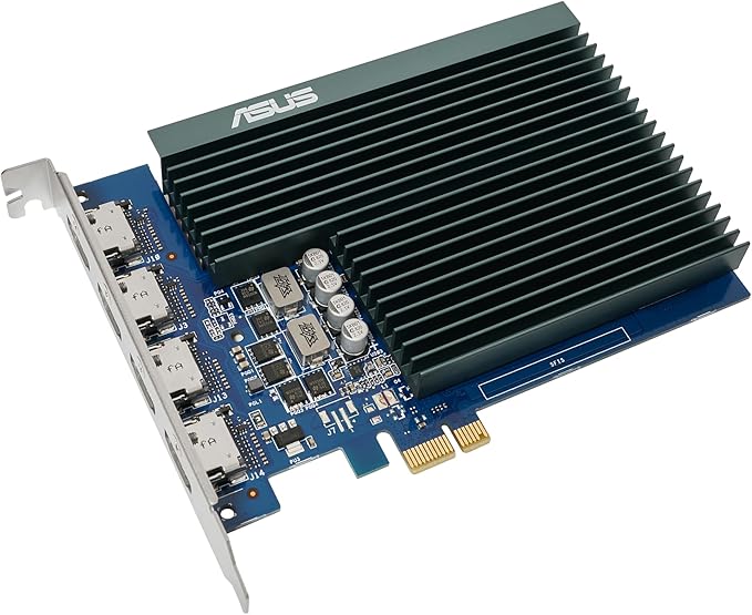 ASUS GeForce® GT 730 Graphics Card (PCIe 2.0, 2GB GDDR5, 4x HDMI, Single-Slot, Passive Cooling)
