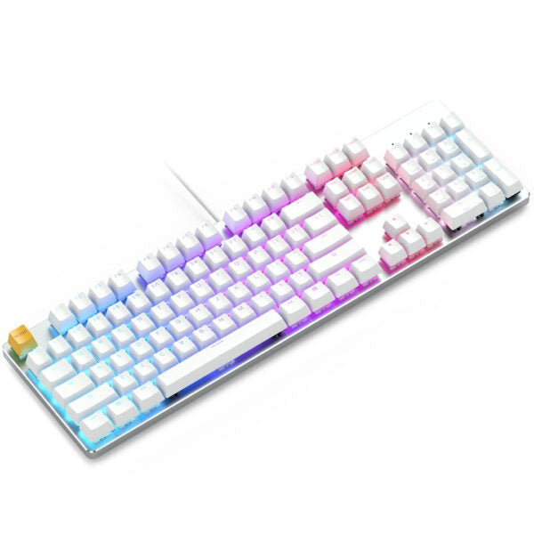 Glorious GMMK RGB  Full Size Mechanical Keyboard White Ice