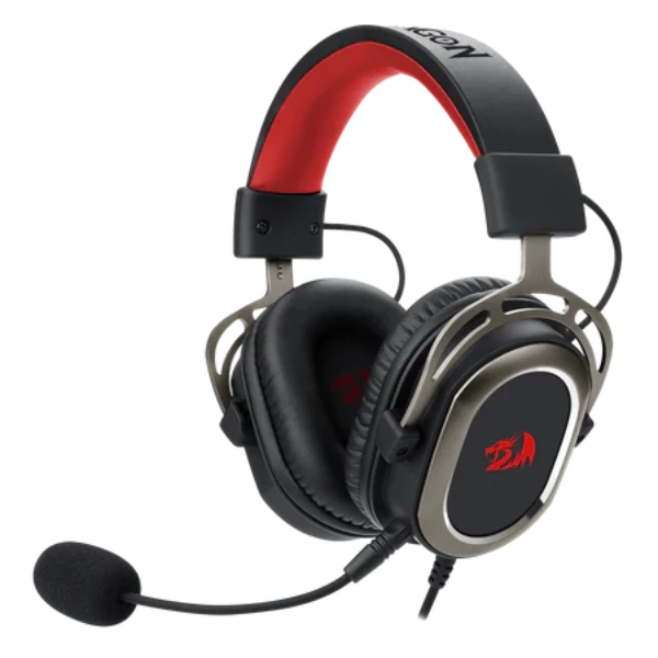 Redragon H710 Helios Wired Gaming Headset - 7.1 Surround Sound - Memory Foam Ear Pads - 50MM Drivers - Detachable Microphone - Multi Platform Headphone - Works with PC/PS4/Switch