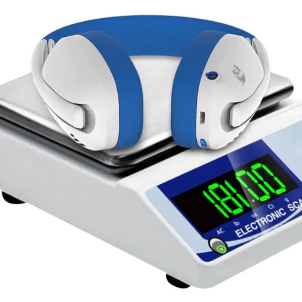 Redragon IRE Pro Ultra-Light Wireless Gaming Headset ,White/Blue