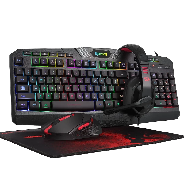 Redragon 4in1 combo: K503A-RGB+M601+H120+P016,with adapter