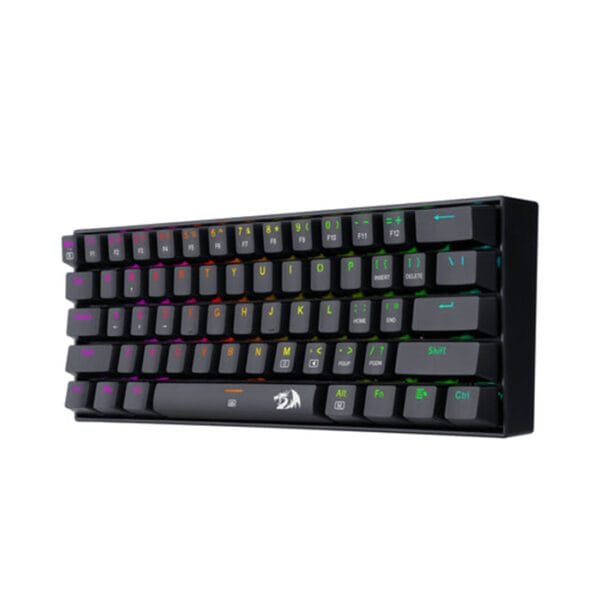 Redragon K630RGB Gaming Mechanical Keyboard 61 Keys Compact Mechanical Keyboard, Pro Driver Support