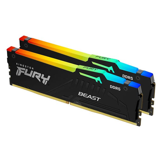 Kingston FURY Beast 64GB (2x32GB) DDR5 5600MHz RGB Desktop Memory – KF556C40BBAK2‑64