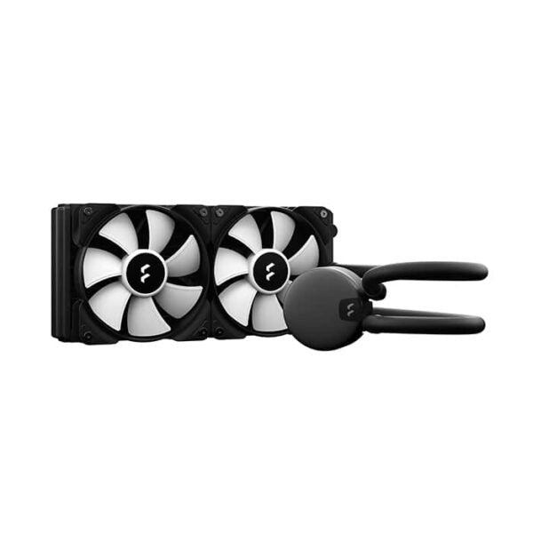 Fractal Design Lumen S24 V2 RGB 240mm Liquid CPU Cooler, 2x Aspect 12 RGB PWM Fans, 400mm Tube, 90° Intervals, Pre-Applied Thermal Paste, 6 ARGB LEDs, Support LGA 1700/AM5, Black