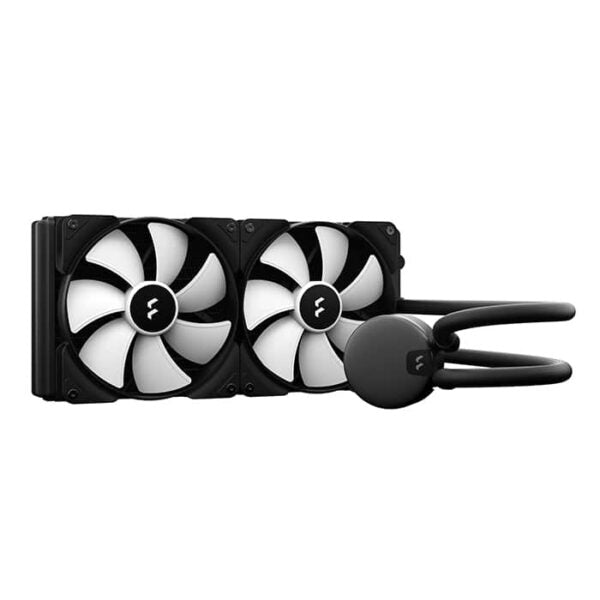 Fractal Design Lumen S28 V2 RGB AIO Liquid CPU Cooler, LGA1700 & AM5 Support, Copper Cold Plate, Aluminum Fins, Six ARGB LEDs 2x 120mm Fan, 500–1700 RPM, 20-78 CFM Airflow, Black