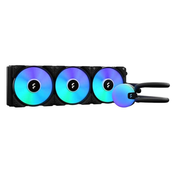 Fractal Design Lumen S36 V2 RGB 360mm AIO CPU Liquid Cooler, LGA 1700 Support, Copper Cold Plate, Aluminium Fins & Radiator, Six ARGB LEDs, 3x 12 RGB PWM Fans, Support LGA 1700/AM5, Black