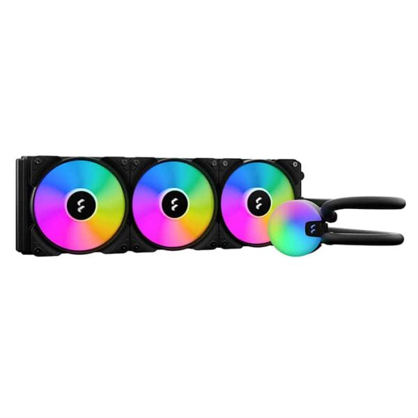 Fractal Design Lumen S36 V2 RGB 360mm AIO CPU Liquid Cooler, LGA 1700 Support, Copper Cold Plate, Aluminium Fins & Radiator, Six ARGB LEDs, 3x 12 RGB PWM Fans, Support LGA 1700/AM5, Black