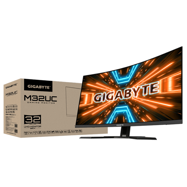 Gigabyte M32UC-EK 3‎1.5 Inch Curved VA 1500R 4K UHD (3840 x 2160) 144Hz (160Hz OC) 1ms FreeSync Premium Pro HDMI 2.1 Gaming Monitor, Black
