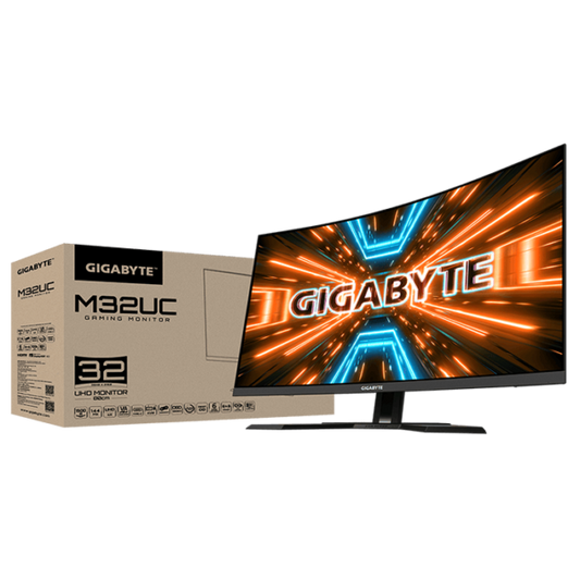 Gigabyte M32UC-EK 3‎1.5 Inch Curved VA 1500R 4K UHD (3840 x 2160) 144Hz (160Hz OC) 1ms FreeSync Premium Pro HDMI 2.1 Gaming Monitor, Black