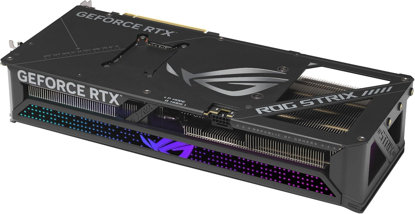 ASUS ROG Strix GeForce RTX™ 5070 OC Edition 12GB GDDR7 Gaming Graphics Card (PCIe 5.0, DLSS 4, 2x HDMI 2.1b, 3x DisplayPort 2.1b, 3.2-Slot, Axial-tech Fans, Aura Sync RGB)