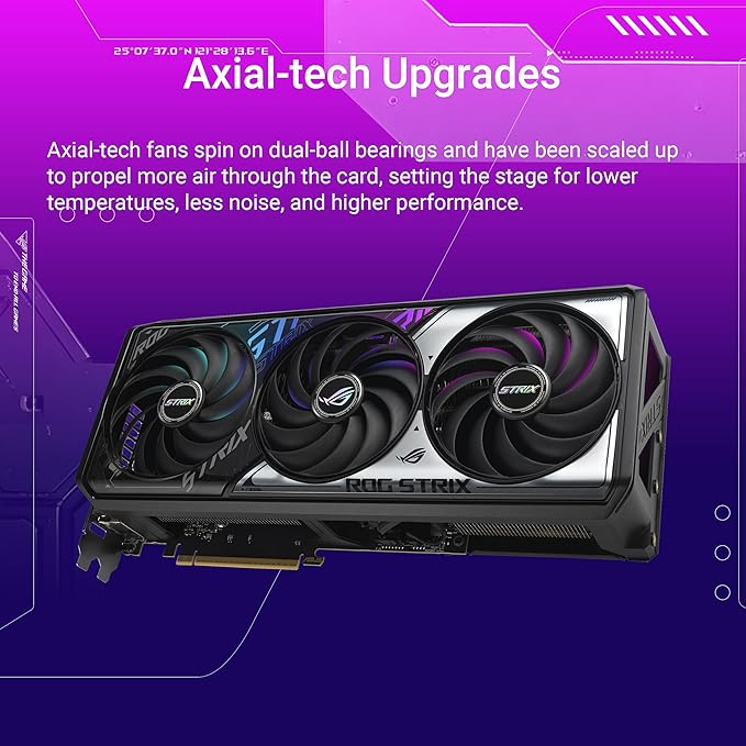 ASUS ROG Strix GeForce RTX™ 5070 Ti OC Edition 16GB GDDR7 Gaming Graphics Card (PCIe 5.0, DLSS 4, 2x HDMI 2.1b, 3x DisplayPort 2.1b, 3.2-Slot, Triple Axial-tech Fans, Aura Sync RGB, Black)