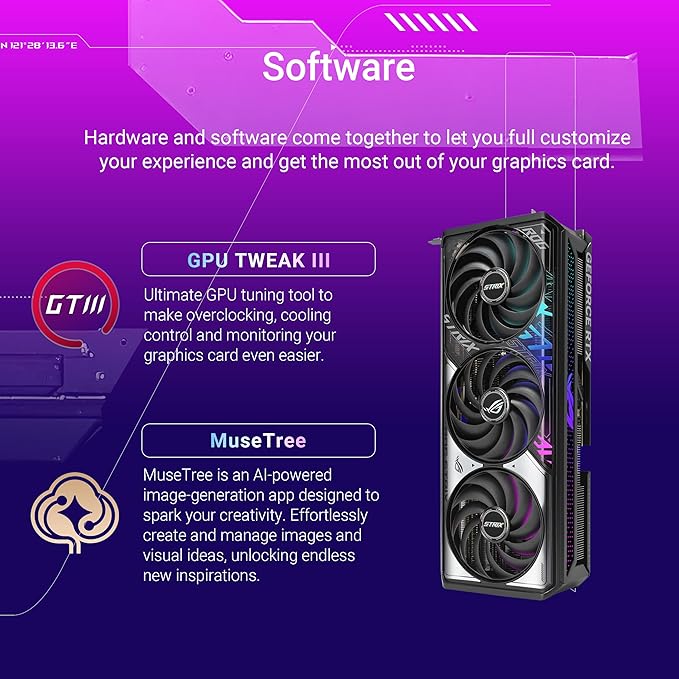 ASUS ROG Strix GeForce RTX™ 5070 Ti OC Edition 16GB GDDR7 Gaming Graphics Card (PCIe 5.0, DLSS 4, 2x HDMI 2.1b, 3x DisplayPort 2.1b, 3.2-Slot, Triple Axial-tech Fans, Aura Sync RGB, Black)