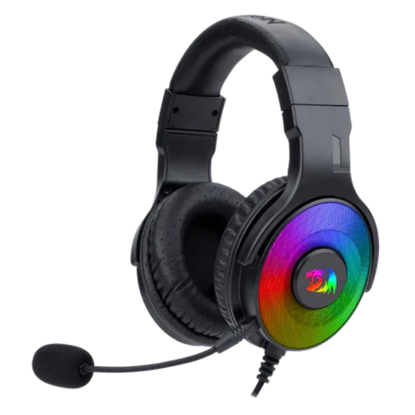 Redragon H350 Pandora RGB Wired Gaming Headset, Dynamic RGB Backlight - Stereo Surround-Sound - 50MM Drivers - Detachable Microphone