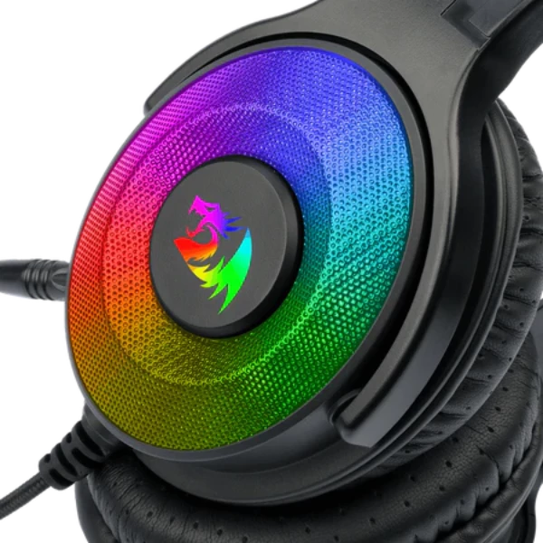 Redragon H350 Pandora RGB Wired Gaming Headset, Dynamic RGB Backlight - Stereo Surround-Sound - 50MM Drivers - Detachable Microphone