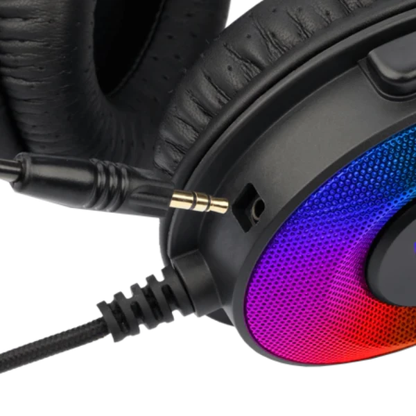 Redragon H350 Pandora RGB Wired Gaming Headset, Dynamic RGB Backlight - Stereo Surround-Sound - 50MM Drivers - Detachable Microphone