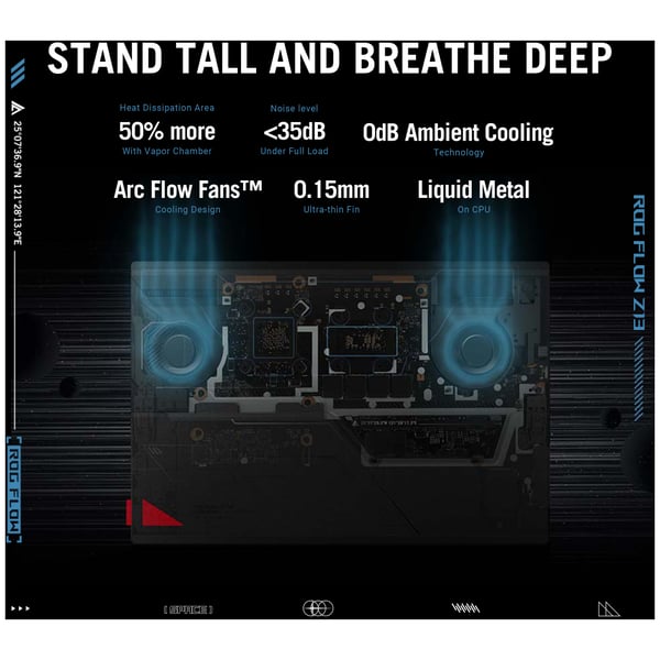 ASUS ROG Flow Z13 (2022) Gaming Laptop – 12th Gen / Intel Core i9-12900H / 13.4inch WQUXGA / 16GB RAM / 1TB SSD / 4GB NVIDIA GeForce RTX 3050 Ti Graphics / Windows 11 Home / English & Arabic Keyboard / Black / Middle East Version –