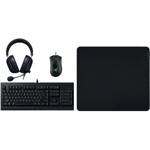 Razer Power Up Bundle V2, Kraken X Lite Gaming Headset, Cynosa Lite Gaming Keyboard, Gigantus V2 Large Gaming Mouse Mat, Deathadder Gaming Mouse, Black