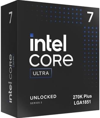 Intel Core Ultra 7 270K Plus Processor Box – 24‑Core Arrow Lake, LGA1851, Up to 5.5GHz, 36MB Cache