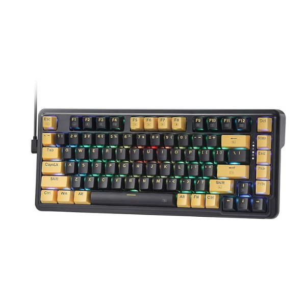 Redragon 78% Wired Gasket RGB Gaming Keyboard, 82 Keys Layout Hot-Swap Compact Mechanical Keyboard