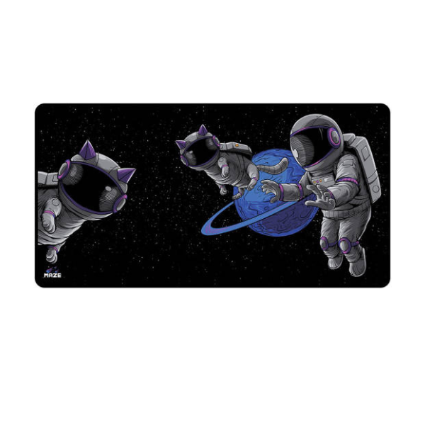 Maze 2XL Extended Mouse Pad/Mat, 36'' x 18'' x 0.2'' Dimension, 5mm Thick, Ultraglide 2, Waterproof, Anti-Fray, Anti-Slip, Smooth Surface for Maximum Control and Speed, Astro Paw-B | NL-MF8L-4CHQ