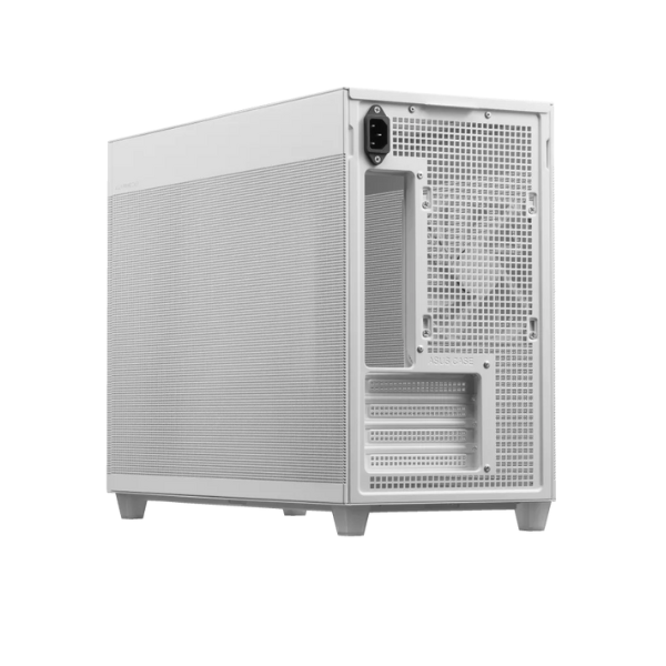 The ASUS Prime AP201 is a stylish 33-liter MicroATX case with tool-free side panels and a quasi-filter mesh, with support for 360 mm coolers, graphics cards up to 338 mm long, and standard ATX PSUs, White